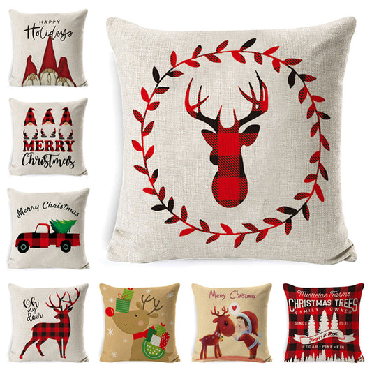 Christmas Pillow Cover Amazon New Linen Super Soft And Short Plush Cushion Seat Cushion