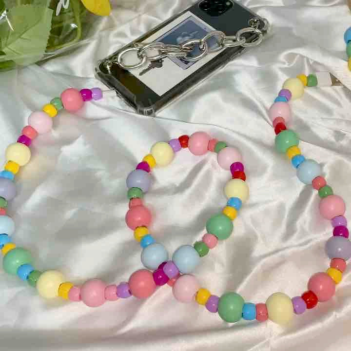 Candy Color Log Design Mobile Phone Cable 1 Meter Beaded