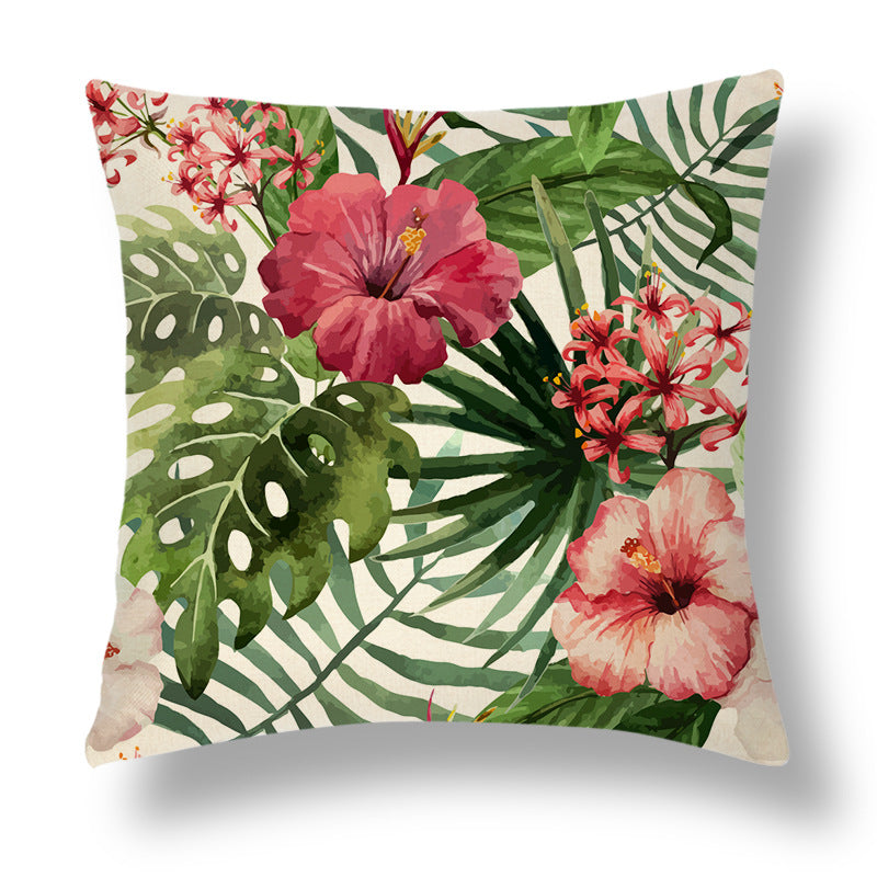 Tropical Series Linen Throw Pillow Case Cushion Cover