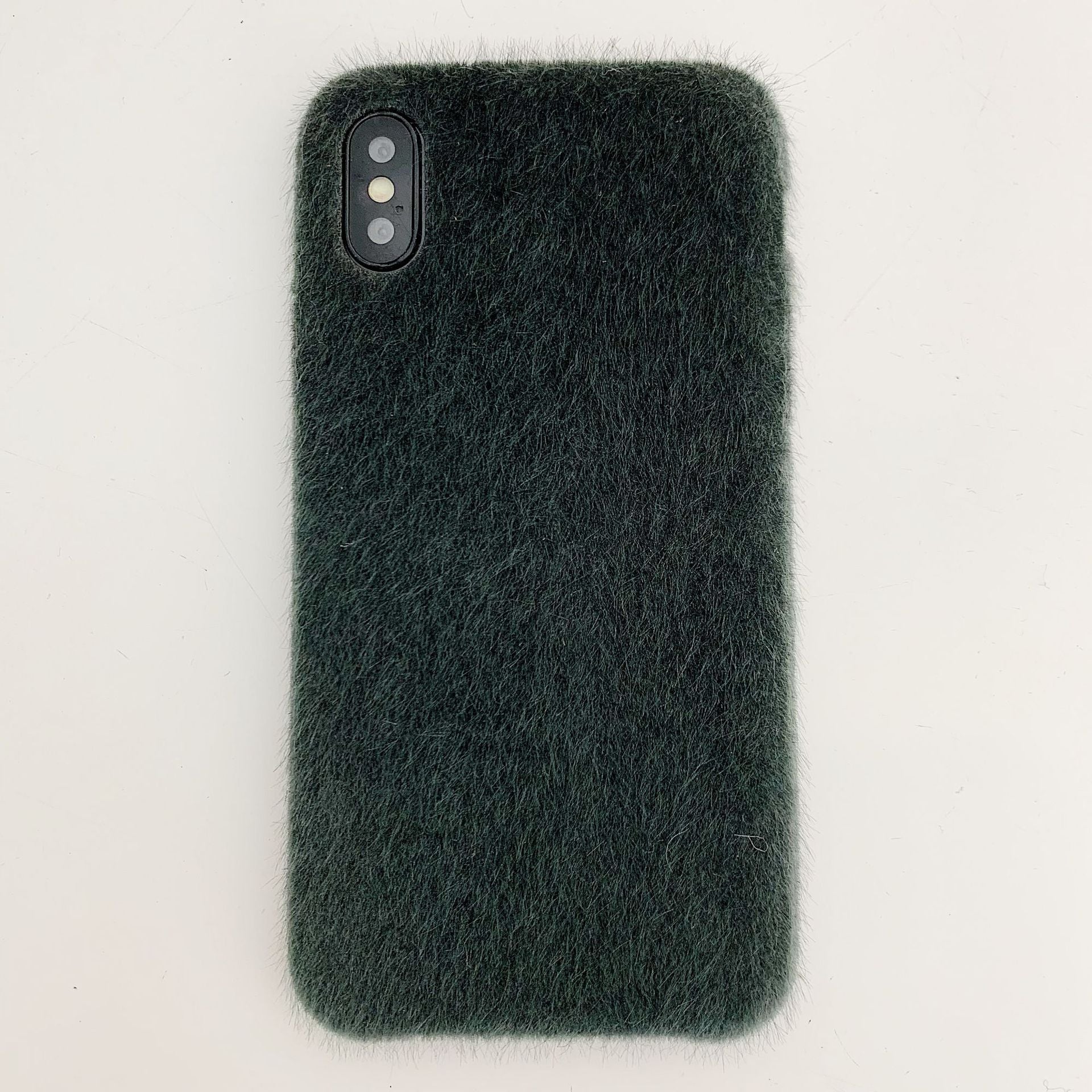 Pure Color Simple Autumn And Winter Sea Rough Horse Hair Iphone12 Plush Shell 11 Suitable For 8P Apple 7plus Material Female