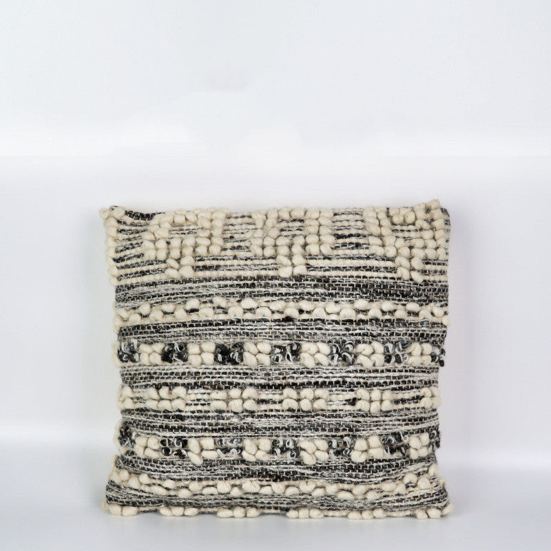 Office Simple Wool Tassel Cushion Pillowcase