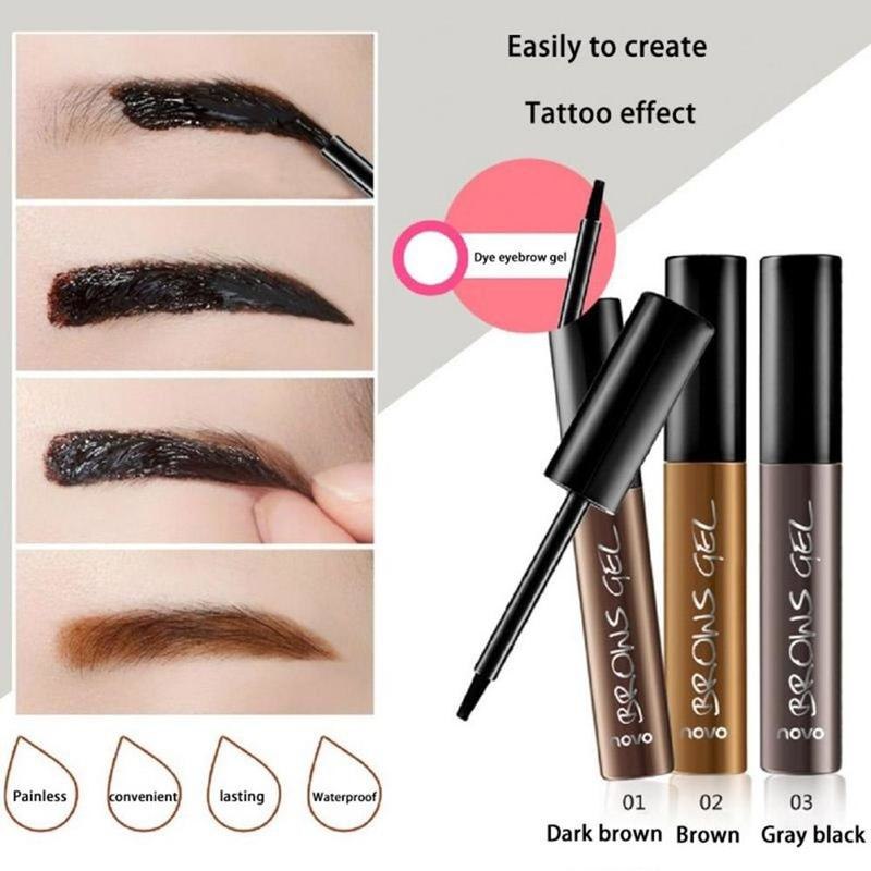 Peel Off Brown Black Eye Brow Tattoo Tint Waterproof Long-lasting