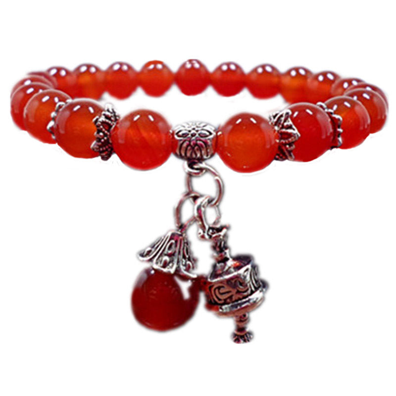 Red Agate Crystal Bracelet Women's Jewelry