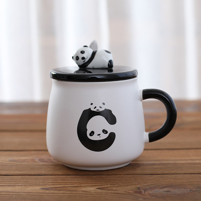 Creative cute cartoon panda ceramic cup