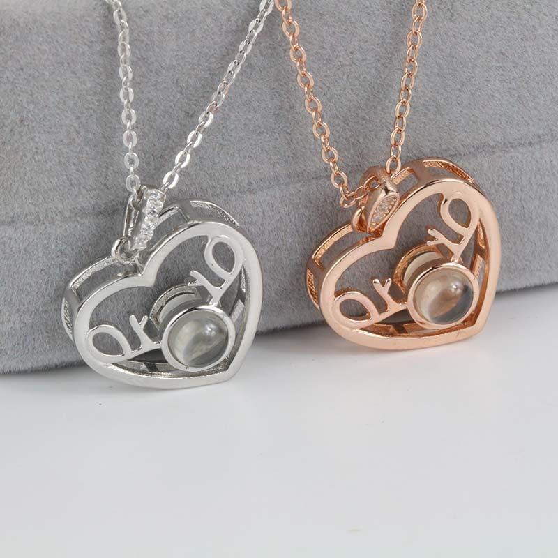 S925 Silver Love's Secret Words I Love You Vibrato With Love Antlers 100 Times Love You 520 Clavicle Necklace Female