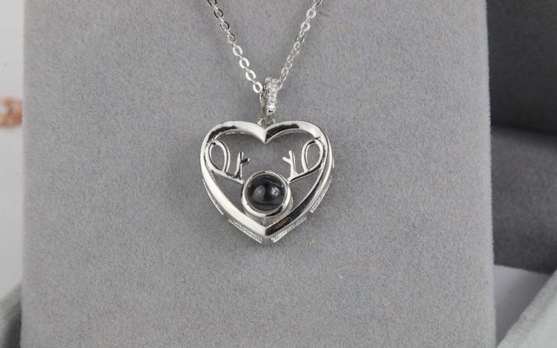 S925 Silver Love's Secret Words I Love You Vibrato With Love Antlers 100 Times Love You 520 Clavicle Necklace Female