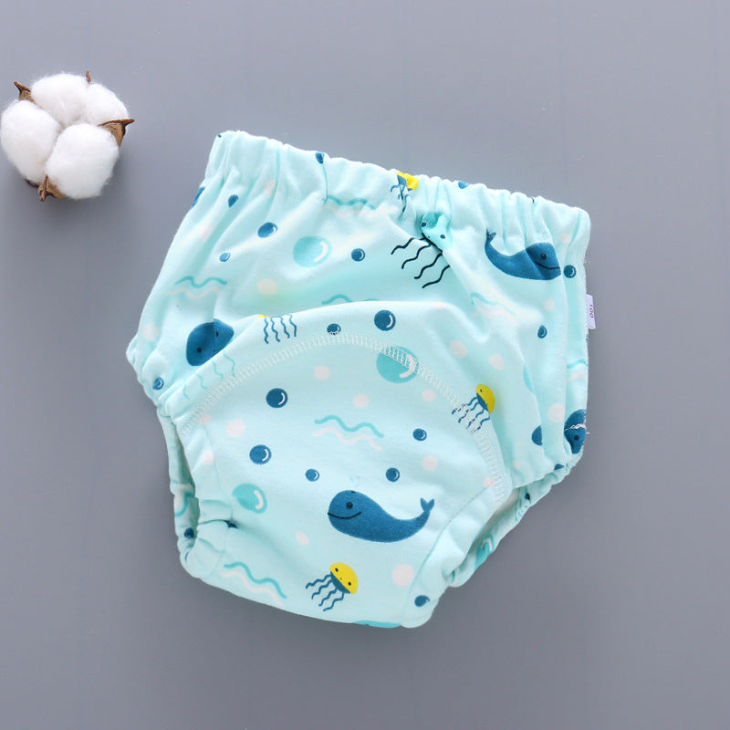 Baby Training Pants Washable 6-layer Gauze Diaper Pocket Learning Pants Baby Cloth Diapers Breathable Diaper Pants Spring And Autumn Models