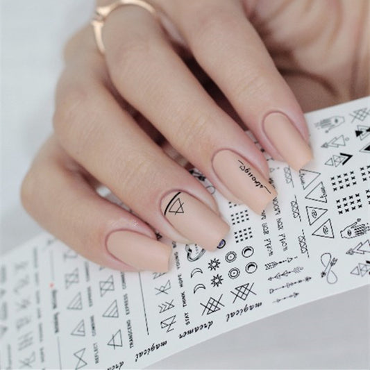 Geometric DIY Art Nail Polish Stickers