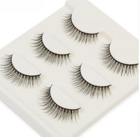 Compatible with Apple, 3 pair false eyelashes mink hair lashes Slim