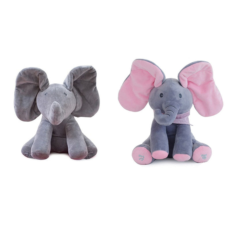 Peekaboo Elephant Plush Toy Children's Educational Electric