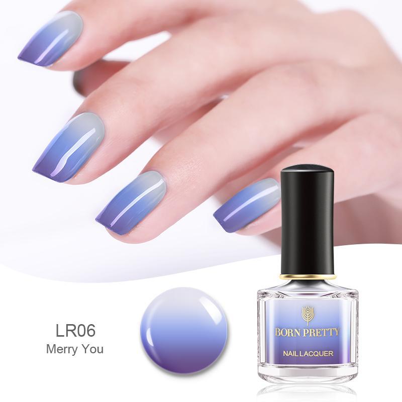 Three-color temperature-change nail polish