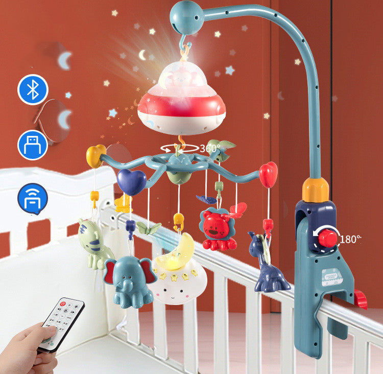 Cartoon Baby Rattles Bracket Intelligent Whirling Electrical Rattles Gift Baby Room Decor