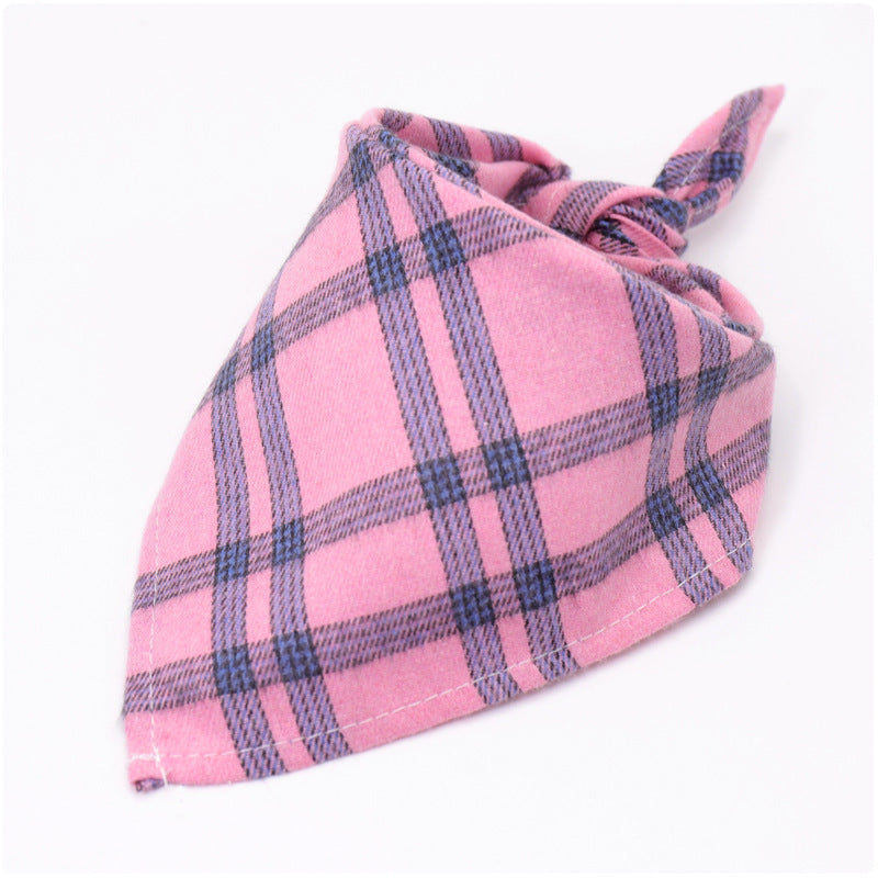 Cotton flannel baby plaid to increase triangle scarf