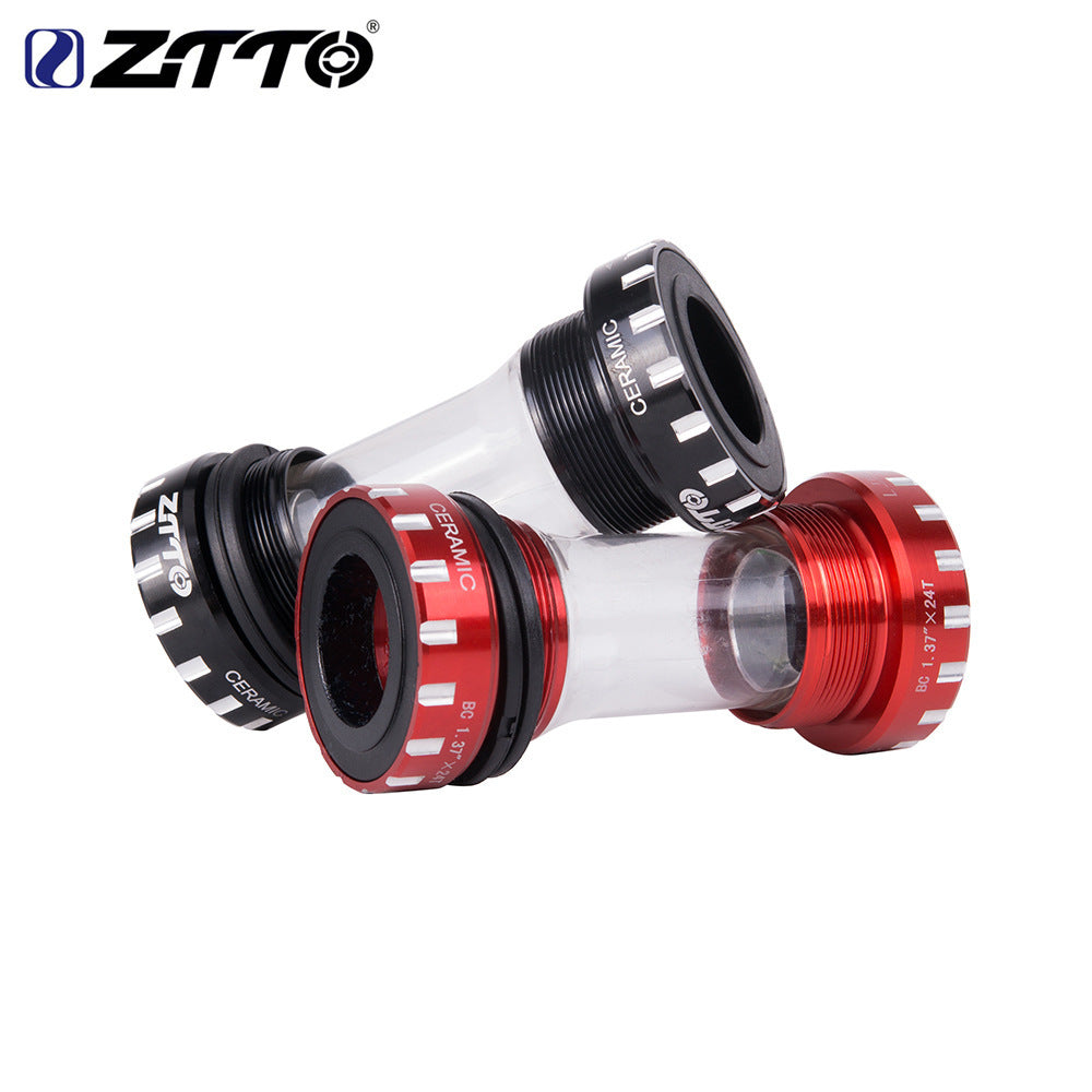 ZTTO Mountain Bike BB Central Axis BB109 Ceramic Perlin Central Axis Press-in Threaded Central Axis