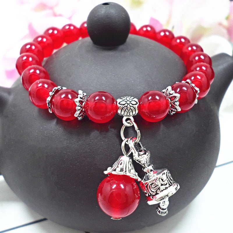 Red Agate Crystal Bracelet Women's Jewelry