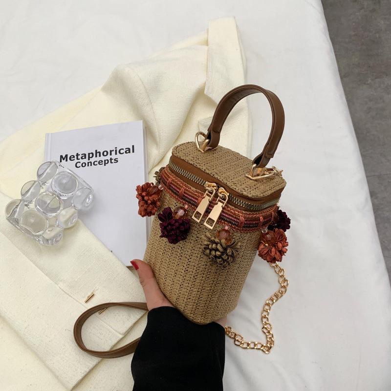 Mini Cute Totes Woven Women's Shoulder Bag Bohemian Handmade Crossbody Bags Knitted Summer Straw Beach Bag Female Handbags