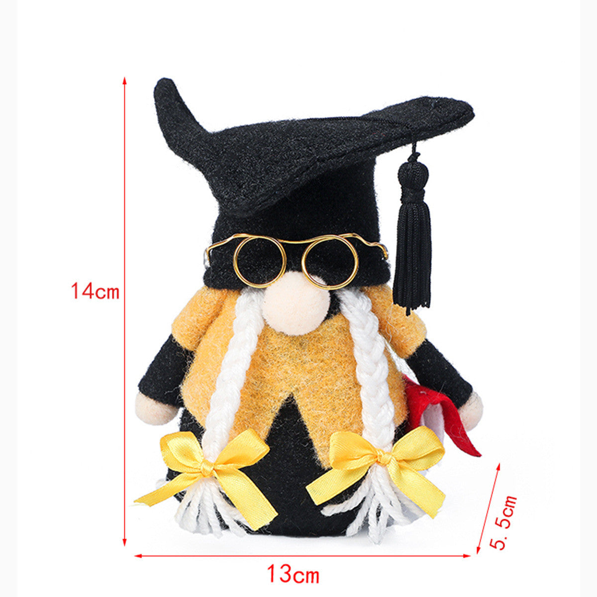 Graduation Season Black Doctor Hat Faceless Doll