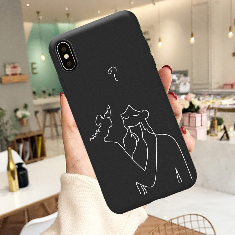 Suitable For IphoneXSmax Art Student Mobile Phone Shell 7plus Line Art 6 Apple XR