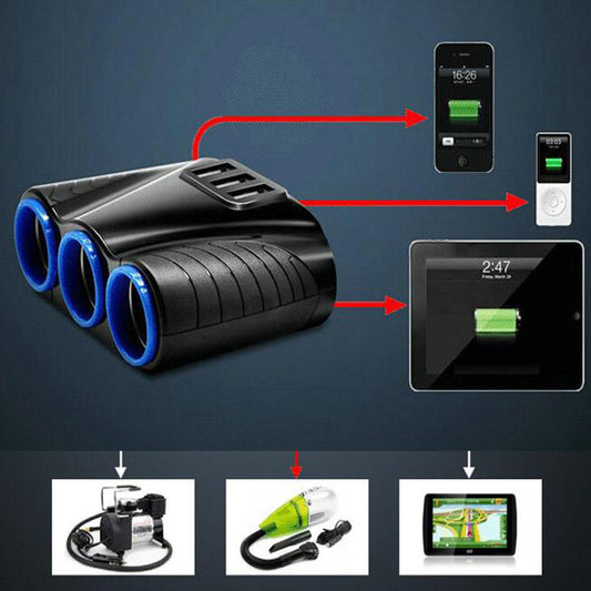 Car Cigarette Lighter Multifunctional Dual Usb120W High Power Mobile Phone Charging