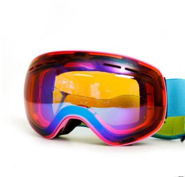 Double layer anti fog men's large spherical ski goggles for goggles