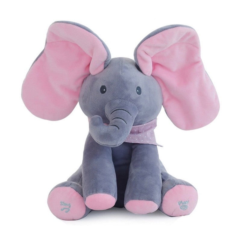 Peekaboo Elephant Plush Toy Children's Educational Electric