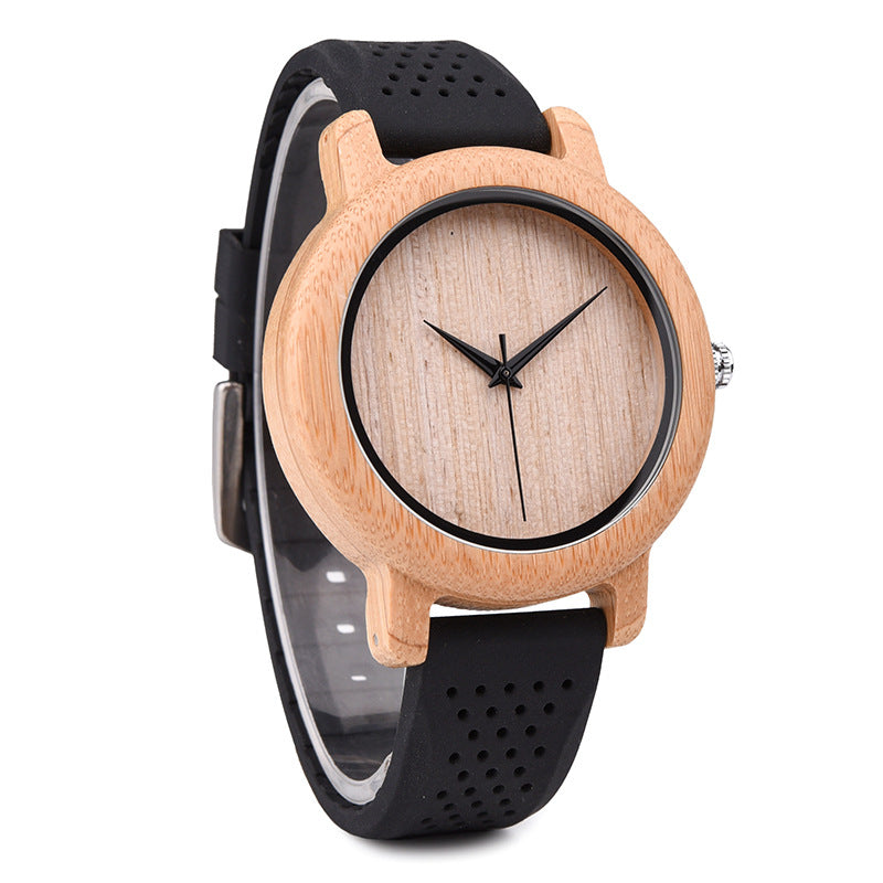 Manufacturer Wooden Watch Simple Fashion Non-scale Silicone Strap Personalized Custom LOGO B15