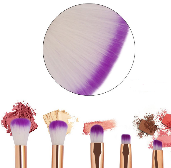 The Shell Makeup Brush Set - Purple bristles