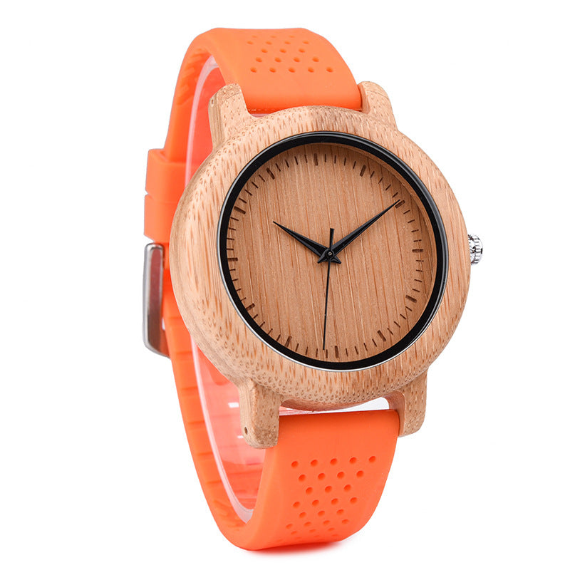 Manufacturer Wooden Watch Simple Fashion Non-scale Silicone Strap Personalized Custom LOGO B15