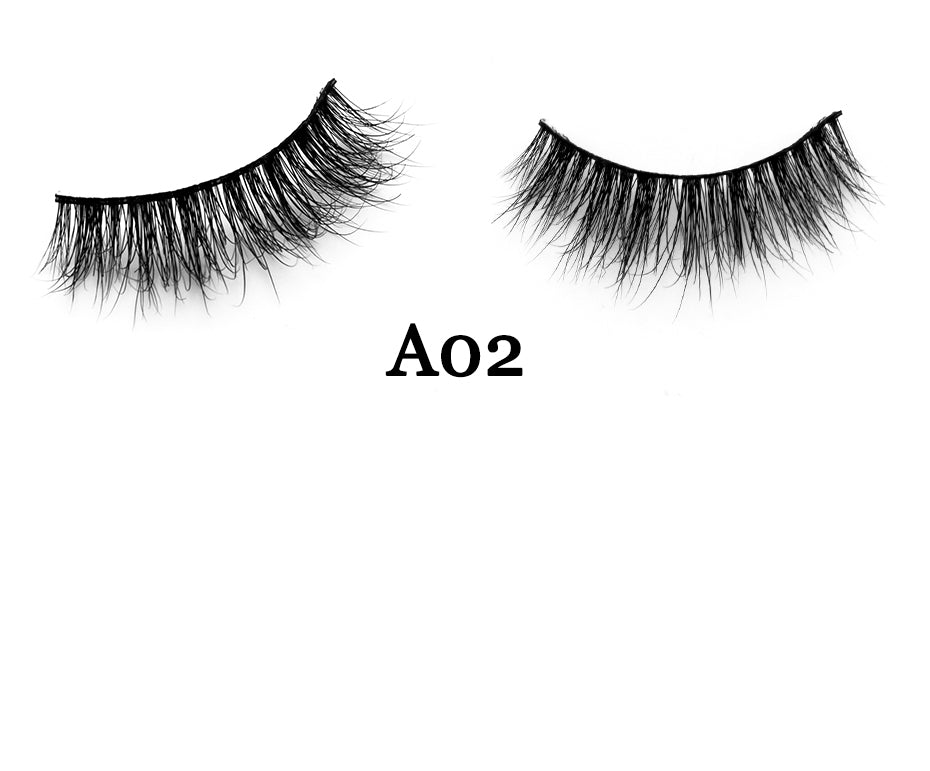 Handmade 3D Mink Full Strip False Eyelashes - Family