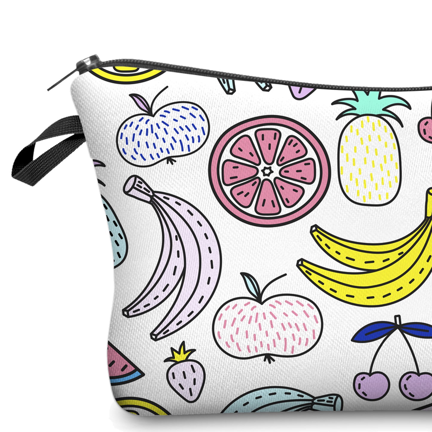 Women's European And American 3D Digital Printing Fruit Cosmetic Bag