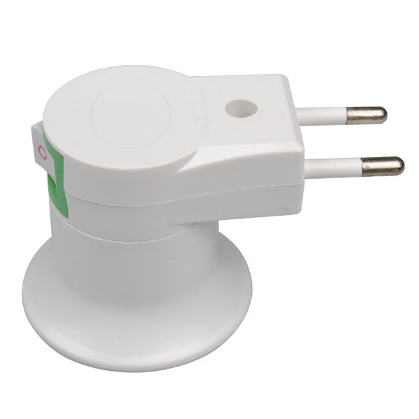 Wall plug-in screw lamp holder with switch