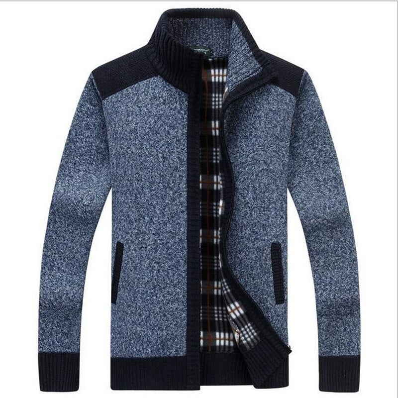 Men's Sweater Cardigan Jacket Stand Collar Loose Men's Cardigan