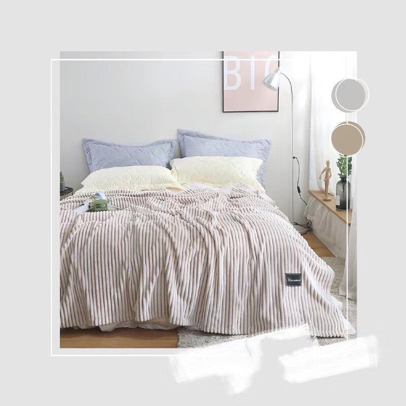 European And American Coral Fleece Thick Nap Blanket