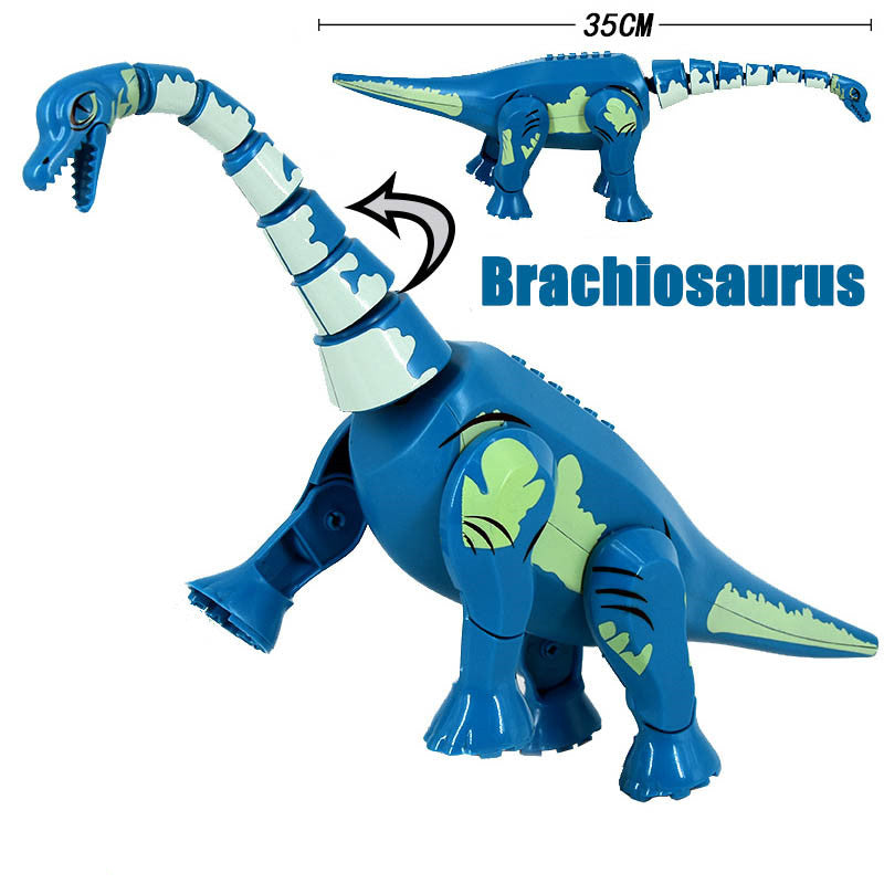 Jurassic Colorful Dinosaur Building Blocks Children's Puzzle Assembling And Inserting Boy Toys