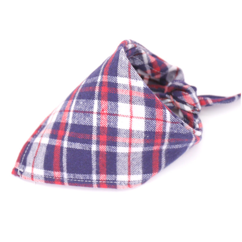 Cotton flannel baby plaid to increase triangle scarf