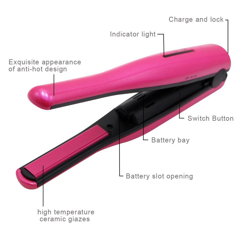 USB wireless charging mini portable straight hair clip bangs