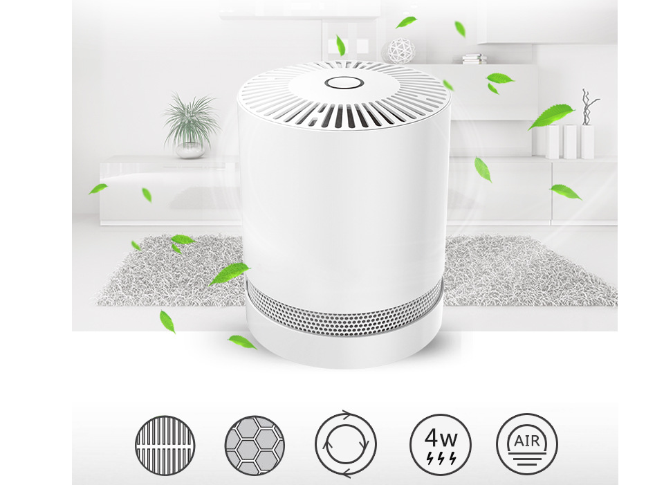 Portable desktop air purifier