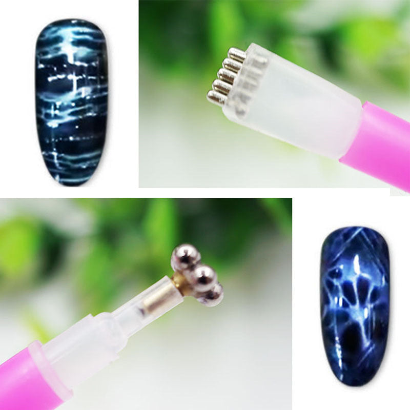 Double head magnetic pen plum blossom printing flower