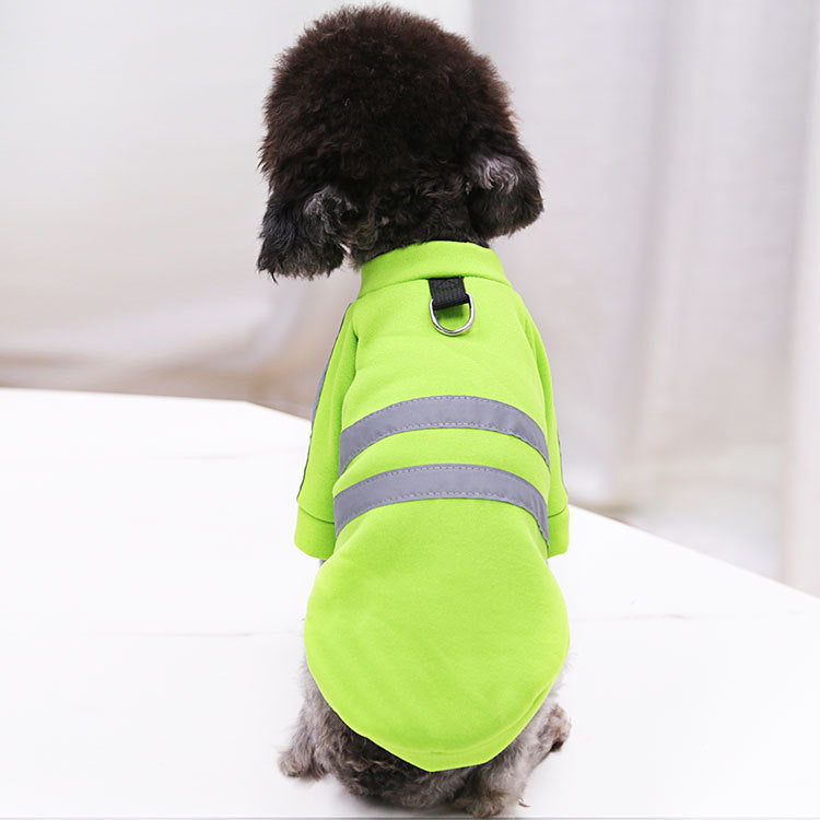 Tractionable Reflective Sweater Night Walking Dog Cat Pet Clothes