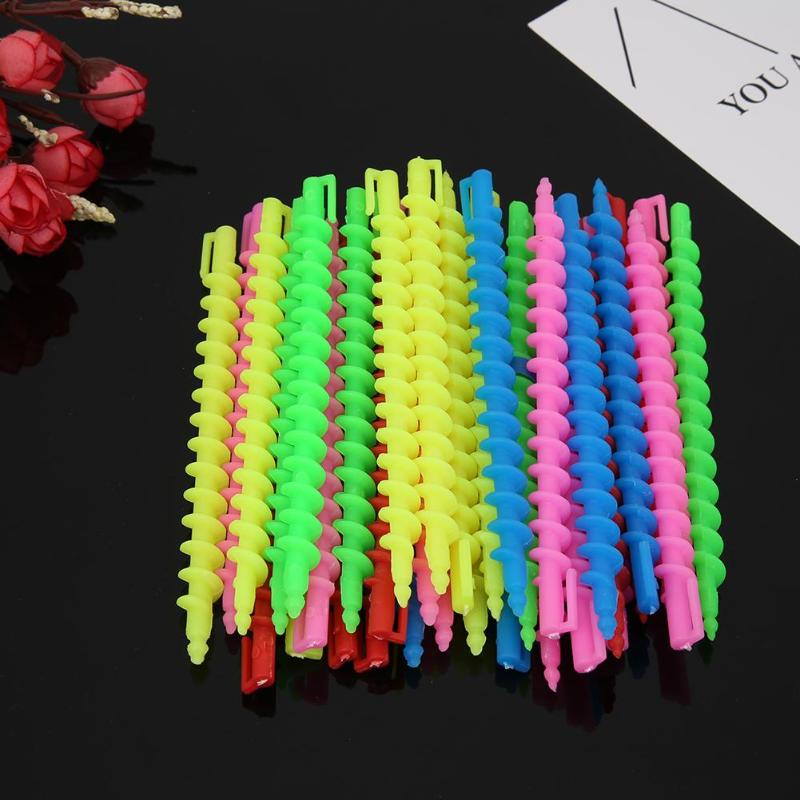 Plastic Long Styling Barber Salon Tool Hairdressing Spiral Hair