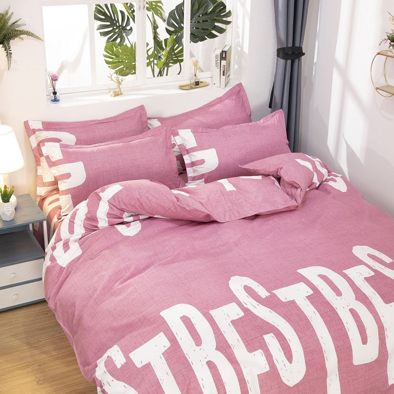 Candy Bedding Four Piece Home Textile Washed Cotton