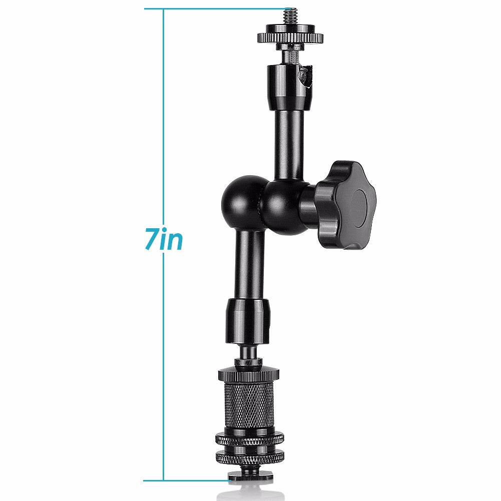 Neewer 7"Inch Adjustable Friction Power Articulating Magic Arm for LCD Monitor LED