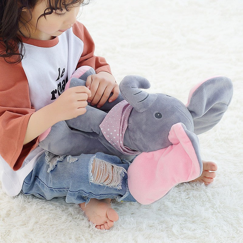 Peekaboo Elephant Plush Toy Children's Educational Electric