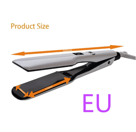 Professional Wide Plates Hair Straightener Curler Ceramic Flat Iron Keratin Straightening Curling Irons Styling Tool 360 Degree