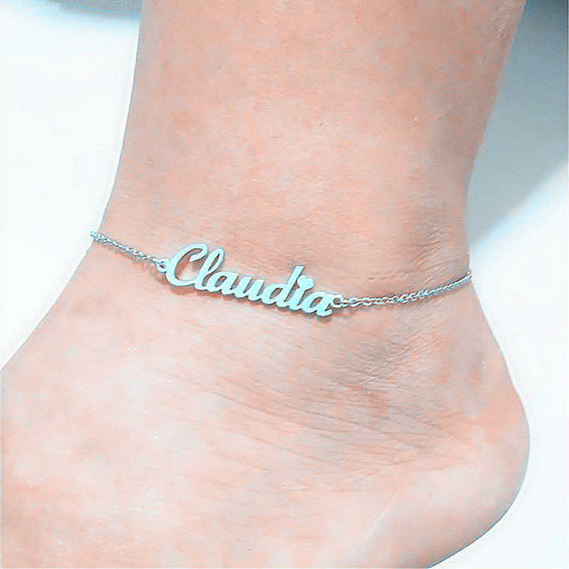 DIY name custom anklet