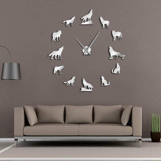 DIY wall clock living room bedroom creative 3D stereo mute home decoration wall clock