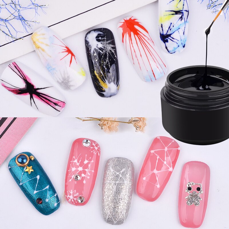 Nail Elastic Drawing Nail Oil Gum Spider Gum Creative Painting