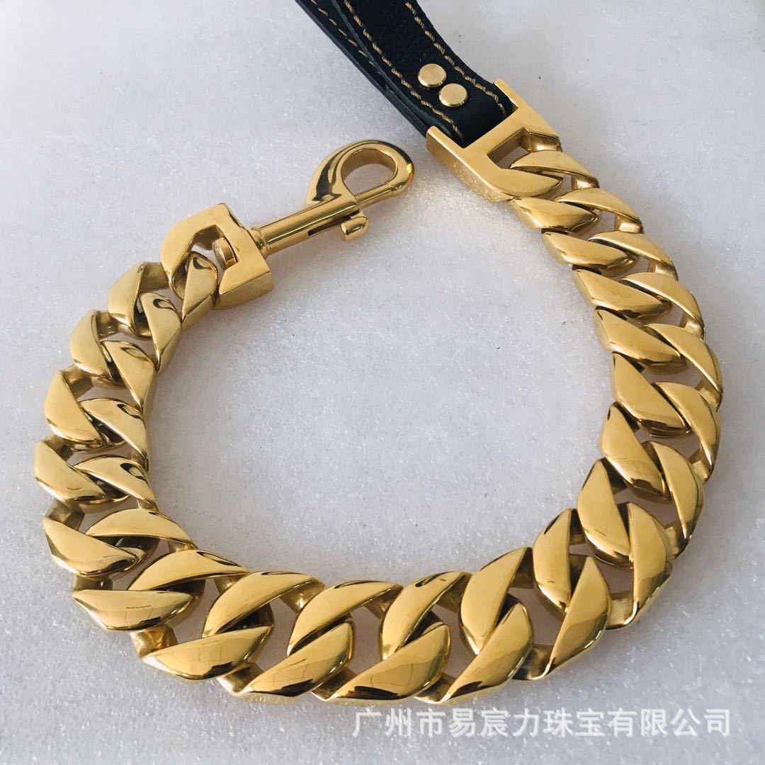 Manufacturers Selling Hot Style Stainless Steel Dog Chain Collar Collar Dog Leash Medium And Large Dog Dog Leash