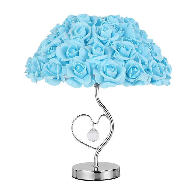 2020 New Wedding Festive Gift Decoration Bedroom Bedside Rose Heart-shaped Table Lamp Wedding Supplies