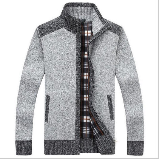 Men's Sweater Cardigan Jacket Stand Collar Loose Men's Cardigan